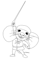A coloring page of the tale of despereaux